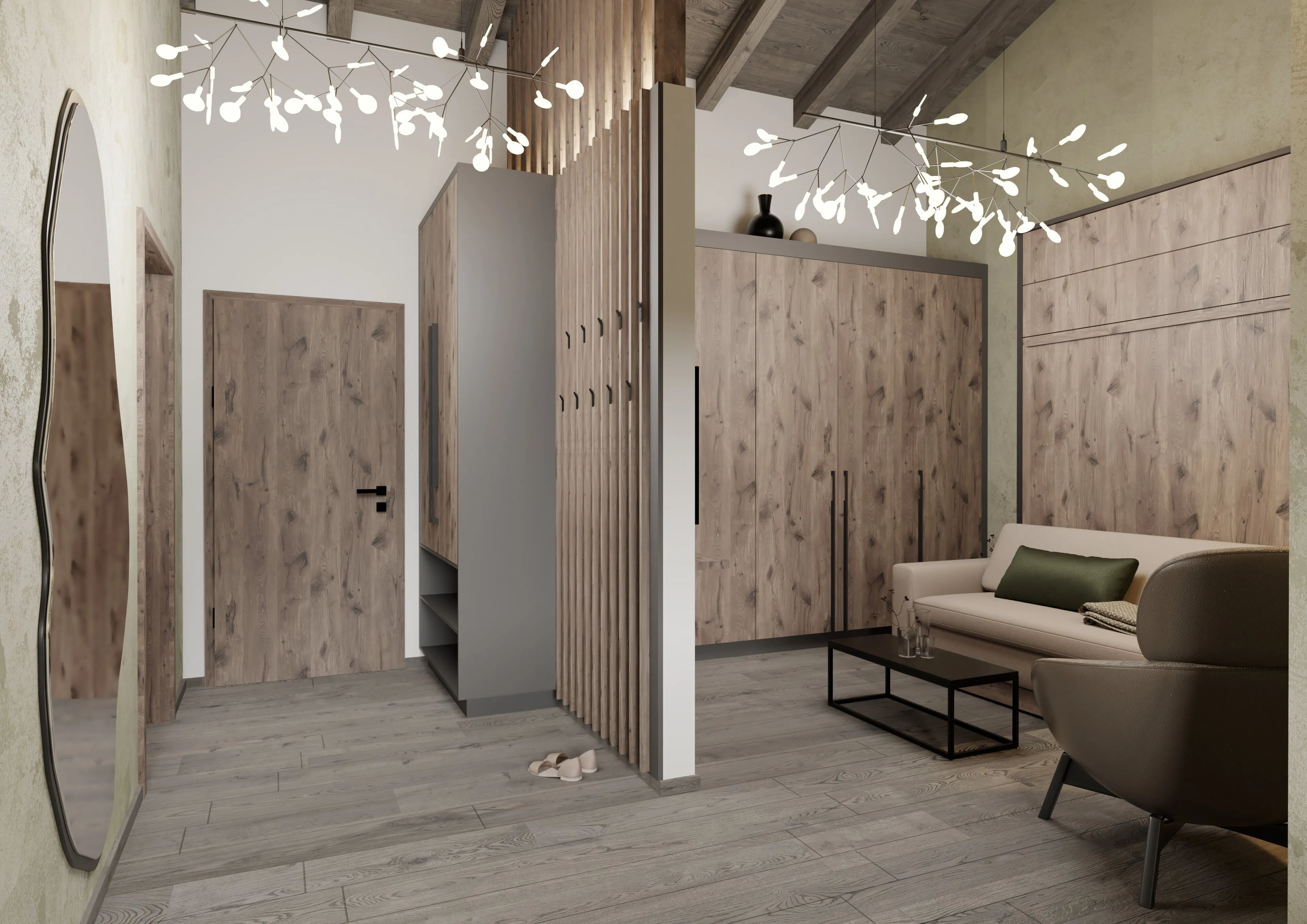 Neue Garderobe der Buggl's Apartments — Vorentwurf